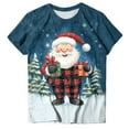 thumbnail image 6 of Kedxroy Christmas Shirts for Women Plaid Christmas Trees Shirt Xmas Holiday Tee Tops(Dark Blue,S), 6 of 6