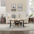 thumbnail image 1 of VECELO 3-Piece Occasional CoffeeTable Set with Coffee Table + 2 End Tables for Living Room, Brown, 1 of 7