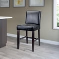 thumbnail image 2 of Ira Smooth Fabric Upholstered Counter Height Bar Stool with Wood Legs, 2 of 4