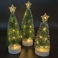 thumbnail image 4 of Christmas sale! Mini LED Christmas Tree, 3 Pcs Glitter Desktop Christmas Tree, Decorative Table Light for Artificial Christmas Tree, Battery Operated for Christmas Tree Ornament, 4 of 6