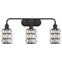 Westinghouse Sophie 3 Light Wall Fixture Oil Rubbed Bronze Finish Crystal Prism Glass