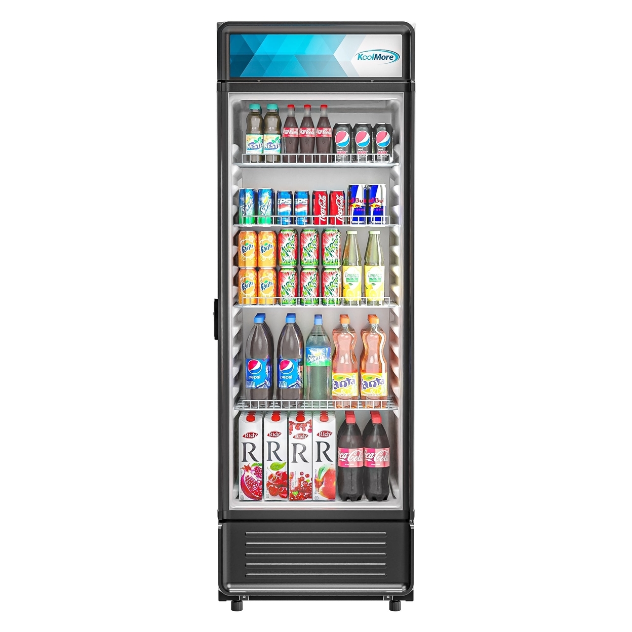 24 in. One-Door Merchandiser Refrigerator - 12 Cu Ft. MDR-1GD-12C.