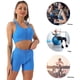 thumbnail image 5 of Conjunto De Yoga 2 piezas de ropa deportiva para mujer, ropa deportiva sin costuras, artículos deportivos (azul S) Sywqhk Para Estrenar, 5 of 5