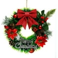 thumbnail image 2 of LINLIN Christmas Wreath, 20CM Artificial Christmas Wreath with Led Lights for Door Wall Window Fireplace Christmas Decoration, 2 of 5
