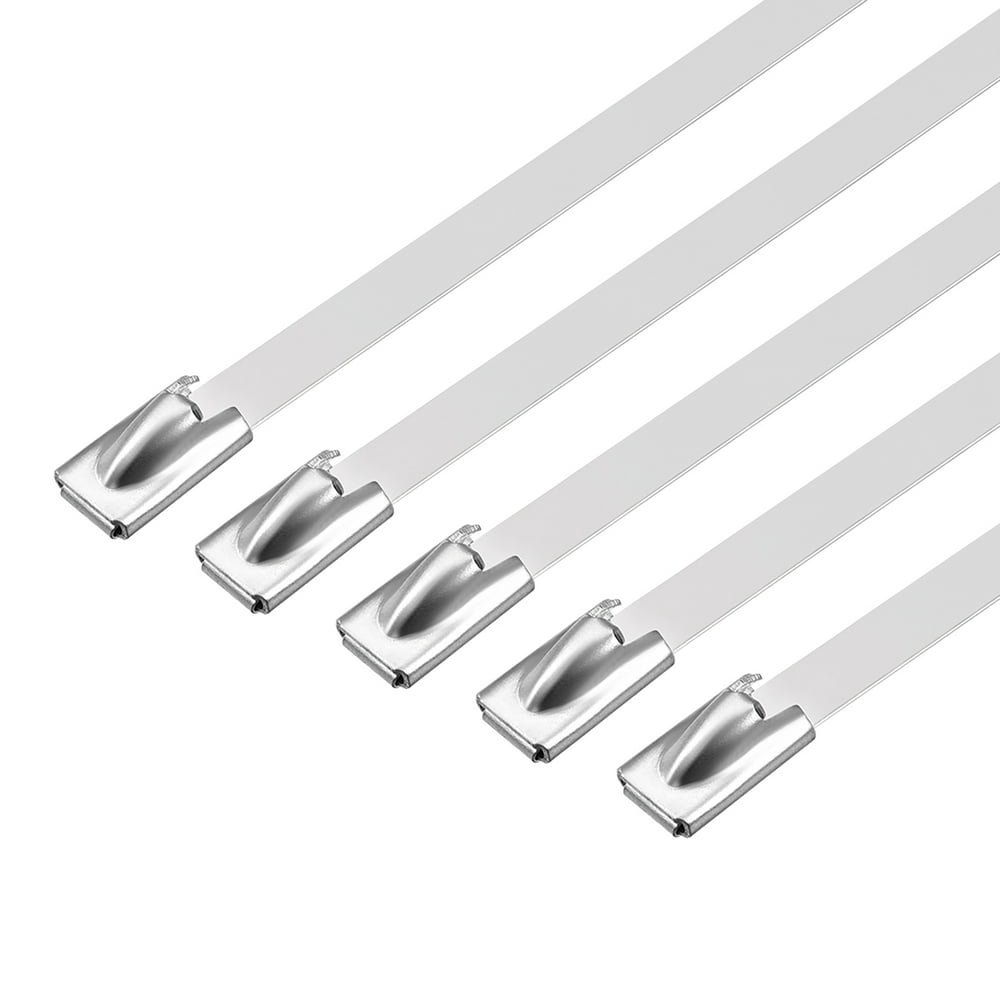 30-Inch Stainless Steel Cable Zip Ties 0.18 Inch Width Metal Exhaust ...