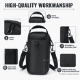 thumbnail image 3 of Aventra Magnetic Gym Bag Water Bottle Holder Crossbody Bottle Carrier with Phone Pocket and Adjustable Strap, Black, 3 of 7