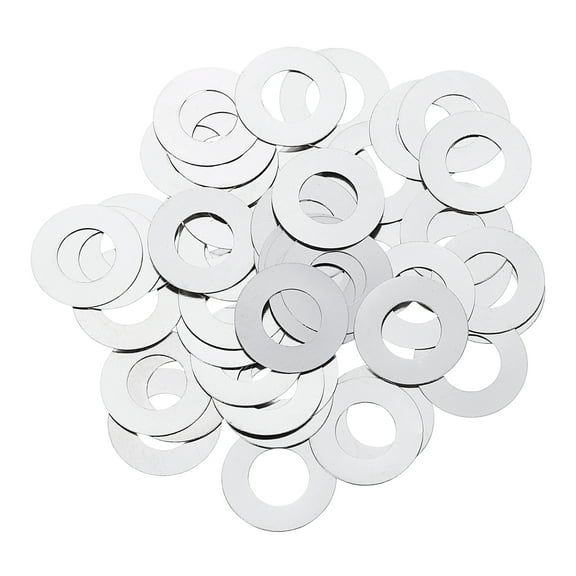 Uxcell M6 304 Stainless Steel Flat Washers, 50pcs 6x12x0.1mm Ultra Thin Flat Spacers
