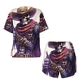 thumbnail image 5 of Lsque Cool Skull Cowboy Women's Short-Sleeved Pajama Set - 2 Piece Soft and Lightweight Sleepwear Set-3X-Large, 5 of 9