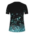thumbnail image 6 of Frostluinai Womens Tops Plus Size Hide Belly Shirts Fall Pleated Button V Neck T-Shirt Causal Empire Waist A-Line Floral Tunic Tops, 6 of 6