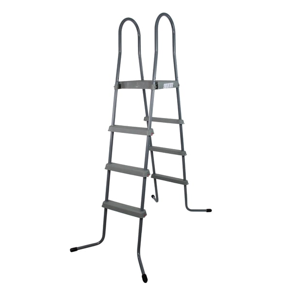 72 25 Gray Three Step Above Ground Swimming Pool Deck Ladder With Platform Walmart Com Walmart Com