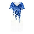 thumbnail image 4 of Dress for Women Short-sleeved V-neck Summer Print Casual Dress, 4 of 5