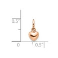 thumbnail image 3 of 14K Rose Gold Charm Pendant 12 mm 6 Polished 3-D Heart, 3 of 4