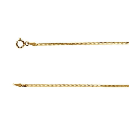 1.5mm 14k Yellow Gold Herringbone Chain Necklace