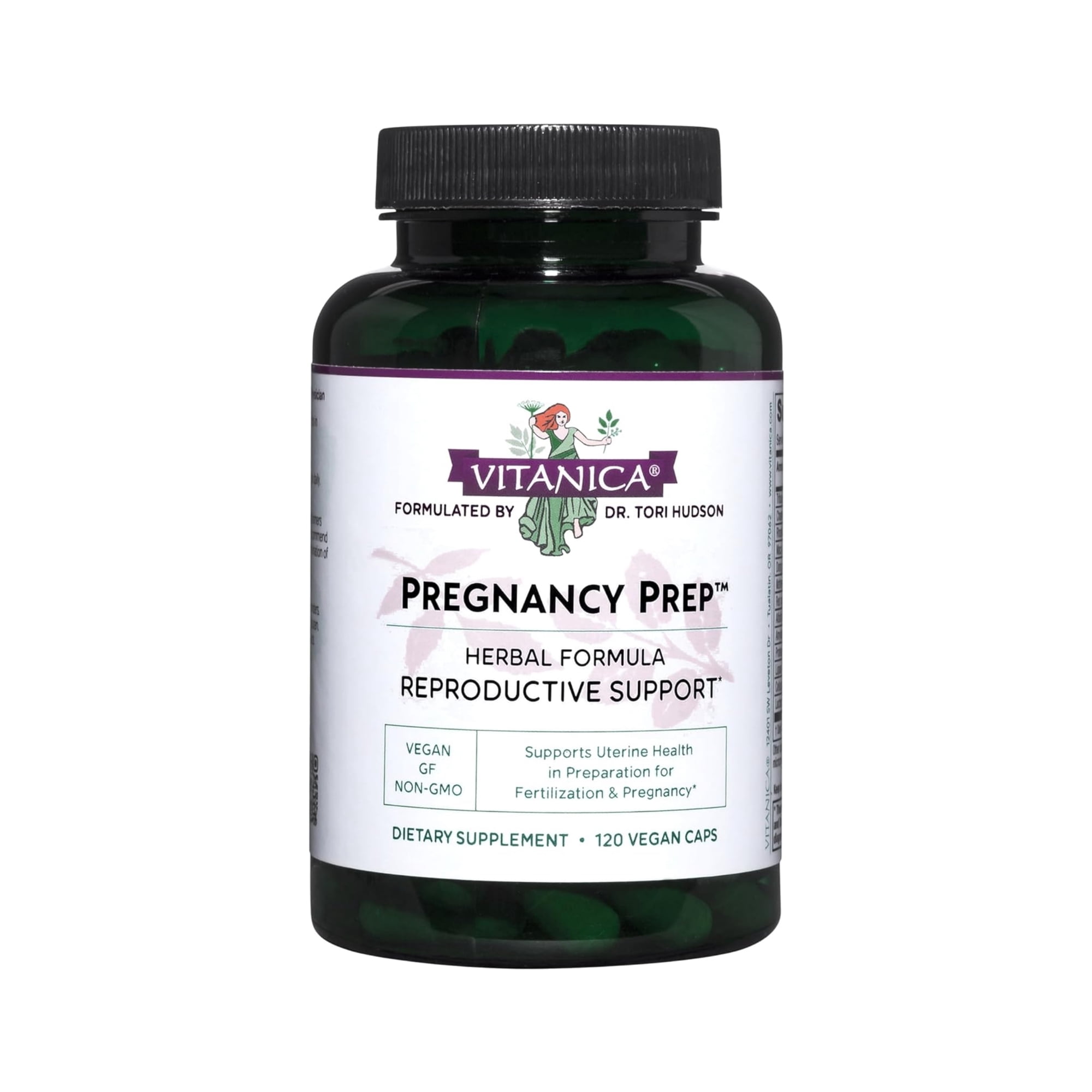 Vitanica Pregnancy Prep, Reproductive System Support, Vegan, 120 Capsules