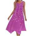 thumbnail image 2 of Styesk Robes pour Femmes Mode Été Imprimé Sans Manches Col Rond Décontracté Robe Débardeur, 2 of 7