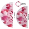 thumbnail image 3 of FMSHPON Mother's Day Beautiful Love Heart Roses Flower Xmas Christmas Tree Skirt Stand Mat for Holiday Party Decoration Indoor Outdoor 36 inches, 3 of 6