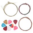 thumbnail image 1 of 3Pcs Guitar String 8Pcs Celluloid Picks Colorful Stringed Instrument Playing Accessories, 1 of 4