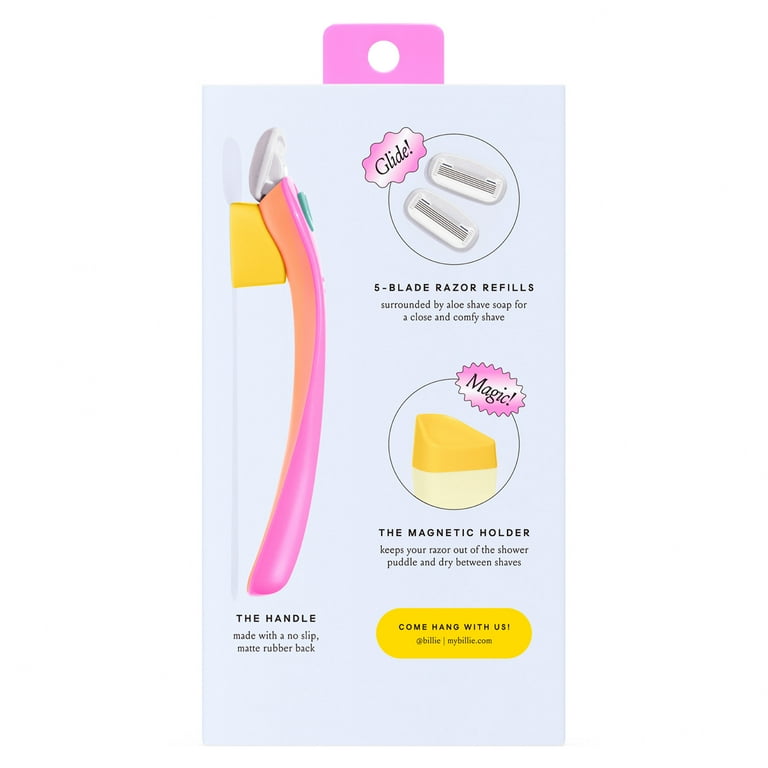 Billie Women's Razor Kit with Handle 2 Refills Magnetic Holder
