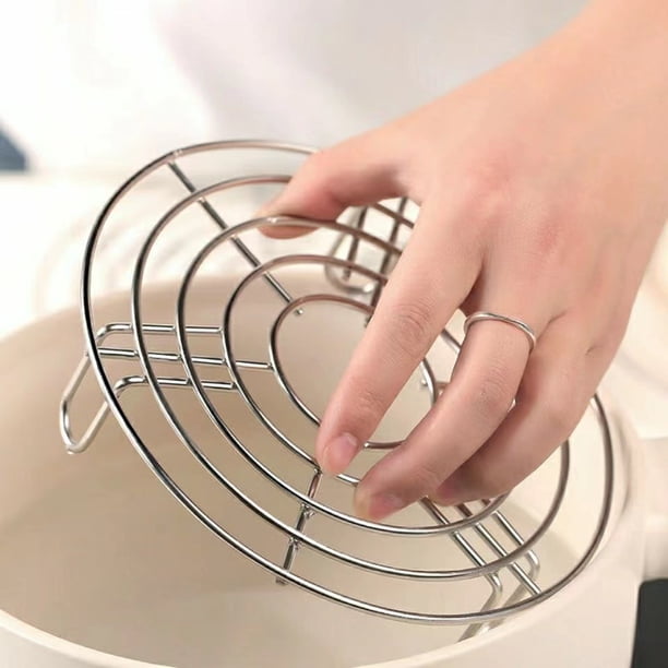 Rejillas de enfriamiento redondas para cocinar y hornear, Rejilla de vapor de acero inoxidable, Rejilla para conservas, Rejilla para enfriar pasteles - Rejilla de enfriamiento de alambre cir