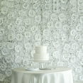 thumbnail image 2 of BalsaCircle 4 White Silk Roses Hydrangea Flowers Wall Panels 11 feet UV Protected Background Wedding Party Photo Booth, 2 of 5