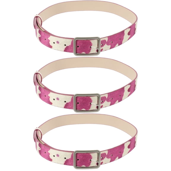 MLINS 3pcs Belt Adjustable Pants Belt Western Belt Women Animal Print Belt for Women