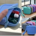 thumbnail image 2 of Waterproof Solid Color Wallet Coin Purse Mini Zipper Silicone Organizer Travel Pouch Cosmetic Bag Earphone Bag Students, 2 of 4