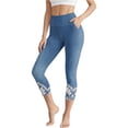 thumbnail image 2 of Jopfuhed Leggings for Women Stretchy High Waist Tummy Control 7/8 Yoga Pants with Pockets Casual Floral Printed Gym Workout Pants,Sizes S-3XL, 2 of 9