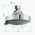 thumbnail image 4 of Lefu High Pressure Shower Head Sprayer 4 Inch 5 Setting Adjustable Rainfall Bathroom, 4 of 6