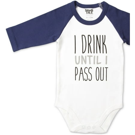 UPC: 0664843690158 | Pavilion – I Drink Until I Pass Out Unisex Baby 3/4 Long Sleeve Bodysuit 12-24 Months