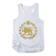 thumbnail image 4 of FUYUDY Women'S Tank Top Casual Summer Ribbed Sleeveless Racerback Crew Neck Patterned Print Loose Fit Vest Comfortable Stretchy Basic Female Camisole For Casual Daily Wear And Athletic Wear,White,S, 4 of 5