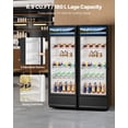 thumbnail image 5 of VEVOR Commercial Merchandiser Refrigerator, 6.9 CU.FT Glass Door Display Refrigerator, Beverage Refrigerator Cooler Merchandiser with Adjustable Shelves,Soft LED Light,Customizable Lightbox,Black, 5 of 9