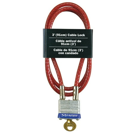 Master Coded Notebook Lock - Master Lock 719D Laminated Padlock and Cable