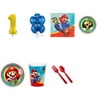 Super Mario Party Supplies Party Pack For 16 With Gold #1 Balloon