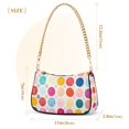 thumbnail image 3 of FORMRS Womens Shoulder Bag with Chain Strap Clutch Purse Cute Tote Handbag, Colorful Circles, 3 of 7