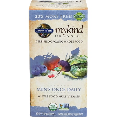 Garden of Life Organic Mykind Men s Once Daily Multi  72 CT