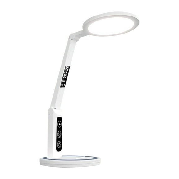 Study Desk Lamp Eye Care LED Desk Light with Adjustable Brightness and Color Modes, USB Charging, Timer Function, Phone Stand, Flexible Arm for Reading Writing Dorm Bedside