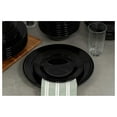 thumbnail image 3 of Nova Black Dinnerware Set, 62-Piece - Round Stoneware Tableware for 6, with Glass & Flatware, 3 of 7