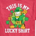 thumbnail image 3 of Garfield - This Is My Lucky Shirt Patrick's Day - Men's Short Sleeve Graphic T-Shirt, 3 of 5