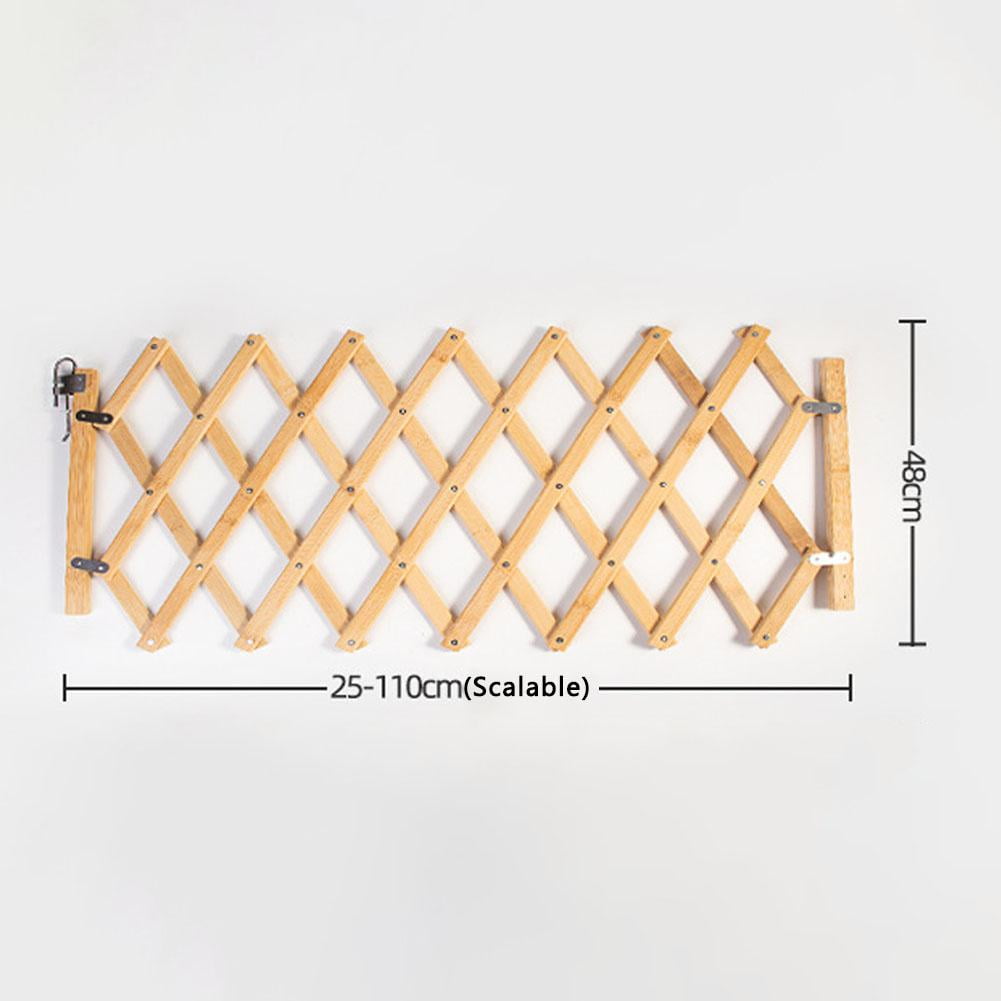 Bamboo Alloy Foldable Pet Gate, Retractable Dog Barrier for Indoor Outdoor, 110cm