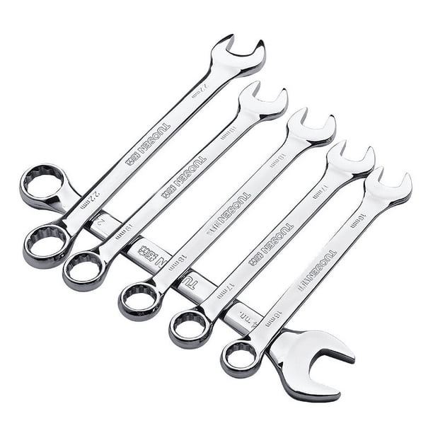 Llave de doble uso con forma de flor de ciruelo de doble punta con acabado de espejo y manual de juego completo, llave de boca de doble cabeza con forma de flor de ciruelo