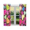 thumbnail image 3 of RYLABLUE Happy Valentine's Day Window Treatment Panel Curtains Window Curtain Kitchen Curtain,Two Piece 26x39 Inces, 3 of 4