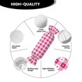 thumbnail image 5 of Salouo Plaid Heart Pattern Cute Bolster Pillow,Cylindrical Pillow Long Pillow for Bed Round Side Pillow for Knee/Leg/Neck ,- Length 24.4" x 9.8" Diameter, 5 of 8