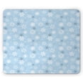thumbnail image 1 of Winter Mouse Pad, Cold Weather in Winter New Year`s Eve Traditional Holiday Christmas Stars, Rectangle Non-Slip Rubber Mousepad, Baby Blue Grey White, by Ambesonne, 1 of 2