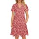 thumbnail image 4 of UVN Vestidos de Verano para Mujer Manga Corta Cuello en V Vestido Midi Damas Casual Playa Línea a Vestido Veraniego con Bolsillos, 4 of 9