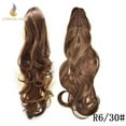 thumbnail image 2 of Jaw Claw Ponytail Thick Clip In Ponytails Hair Piece Hair Extension As Human Hair R6/30 Dark Brown & Light Auburn, 2 of 2