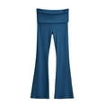 thumbnail image 2 of SELONE Flare Pants for Women Plus Size Workout Pants Modal Elastic Waist Full Length Loose Curvy Casual Long Bootcut Workout Pants for Work out Solid Yoga Lightweight Blue L Breathable Gym Clothes, 2 of 4