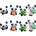 thumbnail image 1 of Braveheart 8pcs/set Mini PVC Miniature Panda Figurine Cartoon Character Animal Statue Landscape Garden Small Crafts Ornament, 1 of 9