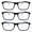 2-Black, 1-Blue, variant on 2SeeLife Blue Light TR-90 Reading Glasses for Men – Fits all Face Shapes, Sturdy Frame, Spring Hinges, Premium Readers, Blue, +1.00