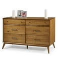 thumbnail image 2 of Mid-Century Six Drawer Dresser - Castanho Finish, 2 of 7