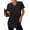Black, variant on Womens Workout Tops V Neck Short Sleeve Tee Shirts Comfy Athletic Shirts Loose Activewear Tops for Gym Running Yoga